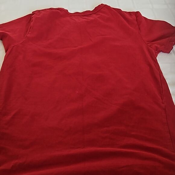 Champs Men's Cotton Logo Short Sleeves T-shirt Medium Ruby Red/White - Picture 16 of 16